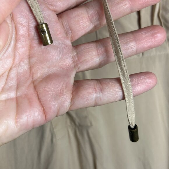 LRL Ralph Lauren ladies Lace up Blouse Large brown capsule career button front - Picture 5 of 11